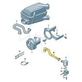 VW Golf 5 2004-2006 1.6 BGU Sekonder Pompa Valf Borusu 06A131127L - 2
