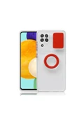 Akman SM Galaxy A12 - M12 - F12 Kılıf Sürgülü Kamera Lens Korumalı Yüzük Stand - ACL6204253-4028 thumbnail 2
