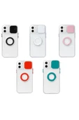 Akman Ally iPhone 12 Mini 5.4inç Kılıf Sürgülü Kamera Lens Korumalı Yüzük Sta - ACL6207268-6433 thumbnail 6
