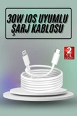 İOS Uyumlu 8 X Xs Xr 11 12 13 14/Pro Max Mini Plus Şarj Kablosu - 1