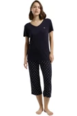 Arnetta Kadın Lacivert Kısa Kol Pijama Takım 3225 thumbnail 1