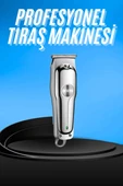 Paslanmaz Çelik Bıçaklı Kablosuz Şarjlı Dijital Göstergeli Tıraş Makinesi thumbnail 1
