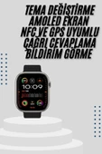 Akıllı Saat Uyku ve Sağlık Takibi GPS Uyumlu Tema Değiştirme thumbnail 2