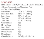 MAXTONE MXC-3017FBK MAXTONE MXC-3017FBK DAVUL SET SİYAH thumbnail 2