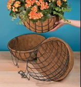Sarkaç Çiçek Sepeti 3lü Coco Elyaf Makreme Saksı 20-25-30cm - 5