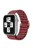 Akman Apple Watch 38mm Star Kordon - Zigzag Kırmızı-Siyah - ACL6206857-4263 - 1