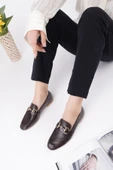 Muggo STRİDE Metal Tokalı Kadın Günlük Loafer Ayakkabı - 5