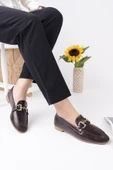 Muggo STRİDE Metal Tokalı Kadın Günlük Loafer Ayakkabı - 8