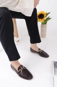 Muggo STRİDE Metal Tokalı Kadın Günlük Loafer Ayakkabı - 6