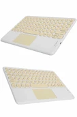 Touchpad Tüm Cihazlara Uyumlu Bluetooth Klavye Touchpad Slim Kablosuz Wifi Q Klavye - 4