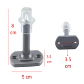 Gri 50 ADET Silikon Kapı Pencere Arkası Vidalı Duvar Boya Koruyucu Tampon Mobilya Stoperi Durdurucu thumbnail 2