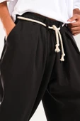 Halat Kemerli Pileli Jogger Pantolon - 5