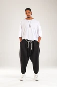 Halat Kemerli Pileli Jogger Pantolon - 1