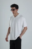 Erkek Beyaz T-Shirt Dokuma Kumaş - 2
