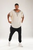 Buldan Kumaş Oversize Tasarım T-Shirt - 3