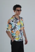Erkek Renkli Desenli Hawai Gömlek - 3