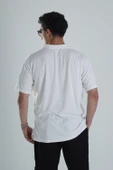 Erkek Beyaz T-Shirt Dokuma Kumaş - 4