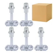 Şeffaf 25 Adet Plastik Kapı Pencere Arkası Renk Tampon 8 CM Vidalı Duvar Koruyucu Silikon Stoper thumbnail 1