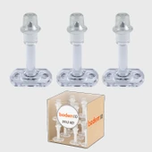 Şeffaf 25 Adet Plastik Kapı Pencere Arkası Renk Tampon 8 CM Vidalı Duvar Koruyucu Silikon Stoper thumbnail 4