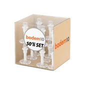 Şeffaf 50 Adet Plastik Kapı Pencere Arkası Tampon Vidalı Duvar Koruyucu Silikon Stoper Paket Set thumbnail 4