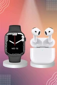 3.Nesil TWS Bluetooth Kulaklık ve Dokunmatik Ekran Akıllı Saat Sesli Görüşme thumbnail 3