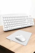 Q Klavye Beyaz Klavye Ve Mouse Seti Kablosuz USB Girişli - 3