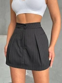 BİÇOMİ Çizgili şort etek thumbnail 1