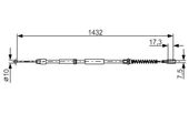 EL FREN TELI ARKA SAG SOL CRAFTER SPRINTER (5 TON) / (CIFT TEKER) 06 09 (1432/1112MM) - BOSCH 1987482034 - 1