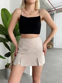 BİÇOMİ Çift yırtmaklı şort etek thumbnail 1