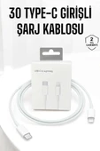 Iphone Uyumlu İOS Uyumlu Lightning Hızlı Şarj Tye C Lightning Şarj Kablosu - 1