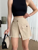 BİÇOMİ Tek cepli şort etek thumbnail 4