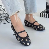 BİÇOMİ Tinta Siyah Cilt Babet Ayakkabı thumbnail 4