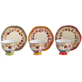 Lucky Art Fiora Bone 6 lı Cay Fıncanı Setı thumbnail 2