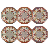 Lucky Art Fiora Bone 27cm 6 lı Tabak Seti thumbnail 1