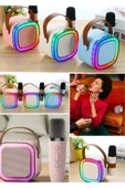 inteknoloji Bluetooth Karaoke Hoparlör Seti Mikrofonlu, RGB LED Işıklı, Yüksek Ses, TaşınabilirMüzik Bombası thumbnail 8