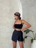 BİÇOMİ Brodeli şort etek s255075 thumbnail 8