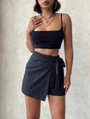 BİÇOMİ Brodeli şort etek s255075 thumbnail 4