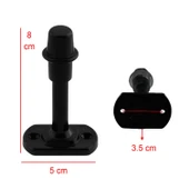 Siyah 25 ADET Plastik Kapı Pencere Arkası Parlak Tampon Vidalı Duvar Boya Koruyucu Silikon Stoper thumbnail 2