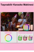 inteknoloji Bluetooth Karaoke Hoparlör Seti Mikrofonlu, RGB LED Işıklı, Yüksek Ses, TaşınabilirMüzik Bombası thumbnail 3