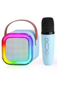 inteknoloji Bluetooth Karaoke Hoparlör Seti Mikrofonlu, RGB LED Işıklı, Yüksek Ses, TaşınabilirMüzik Bombası thumbnail 1
