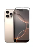 inteknoloji İphone 16 Pro Max Uyumlu Tam Kaplar Parlak 5d Ekran Koruyucu Kırılmaz Cam HD ANTİSTATİK - 1
