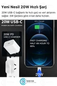 inteknoloji iPhone Tüm Serilere Uyumlu 20w Hızlı Şarj Seti Adaptör ve Type C Kablosu 7 8 X 11 12 13 14 Plus Pro thumbnail 1