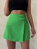 BİÇOMİ Kuş gözü şort etek yeşil s25819 thumbnail 1