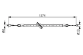 EL FREN TELI ON CRAFTER 06>16 SPRINTER 906 06>16 (1374MM) - BOSCH 1987482312 - 1