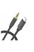 AyazTech Iphone Aux Uyumlu Dönüştürücü 3.5mm Siyah Çevirici Kablo thumbnail 2