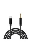 AyazTech Iphone Aux Uyumlu Dönüştürücü 3.5mm Siyah Çevirici Kablo thumbnail 1