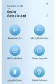 inteknoloji Samsung A70 A80 A90 A71 A52 A52s A72 A23 A33 A53 A73 uyumlu Moonstar Bluetooth Kulaklık - 4