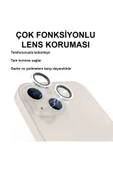 kalimera iPhone 14-14 Plus ile Uyumlu Premium Ultra Darbe Önleyici Safir Kamera Lens Koruyucu - 4