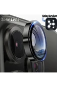 inteknoloji iPhone 15 Pro Max / 15 Pro Uyumlu Safir Kamera Koruyucu Gerçek Cam Metal Kamera Lens Koruyucu - 1