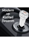 tonex TA-38W PD + USB-A Type-C to Type-C Kablolu Araç İçi Şarj Aleti Set - 4